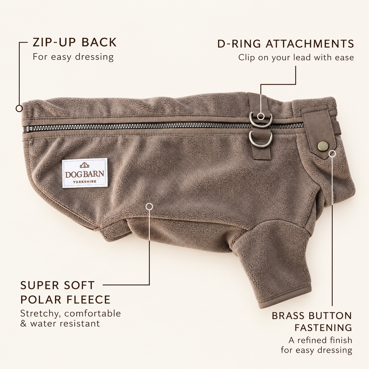 Forest Glade 2-Legged Fleece Jumper (Zip Up)
