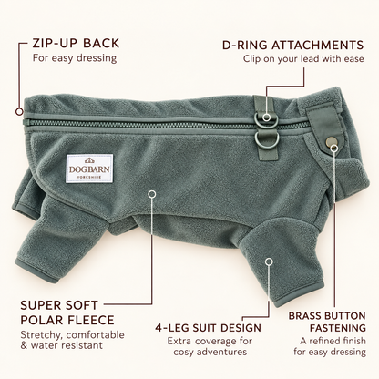 Chestnut Trail 4-Legged Fleece Suit (Zip Up)